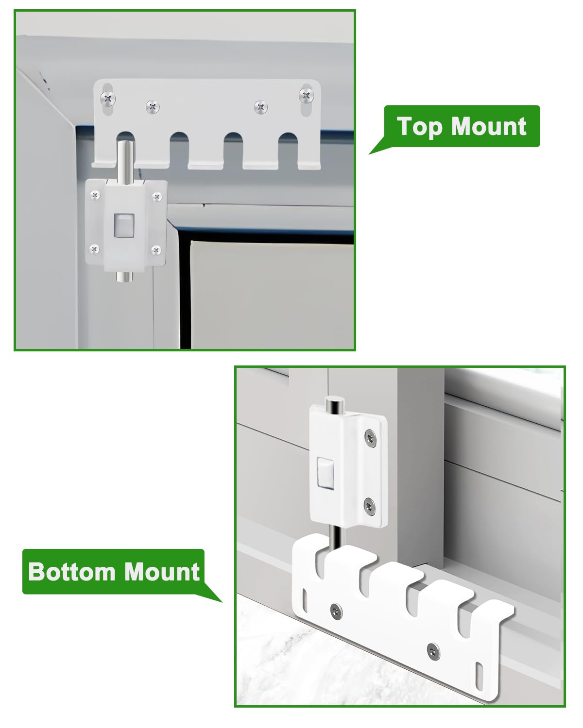 Sliding Door Lock & Window Lock - Horizontal Sliding Glass Door Foot Lock, Interior Safety Lock For Apartments - View #5