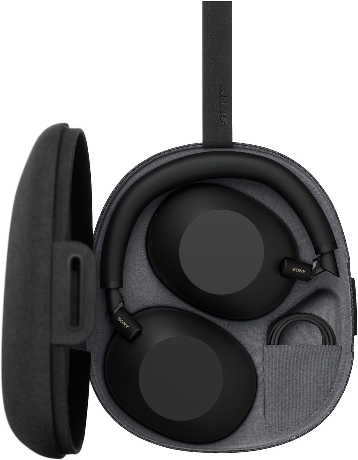 Sony WH-1000XM6 kabellose Noise Cancelling-Kopfhörer, Signature Hi-Res Sound, Bluetooth-Kopfhörer, Komfort, faltbares Design, magnetische Tragetasche, 30 Std.-Akku NC An, iOS & Android - Schwarz
