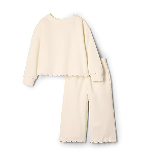 Amazon Essentials x Sofia Grainge Toddlers and Baby Girls' French Terry Pant and Top Set