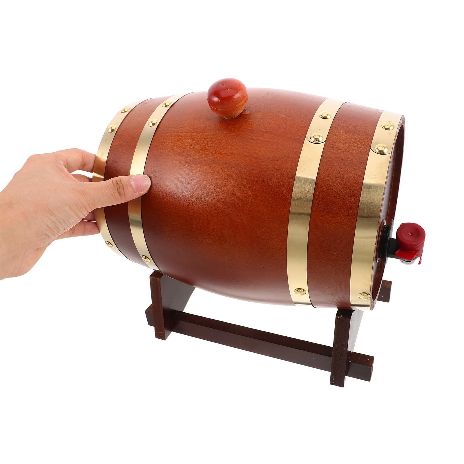 TOPBATHY Barril de Roble Vintage de 11.3 con Soporte de Madera