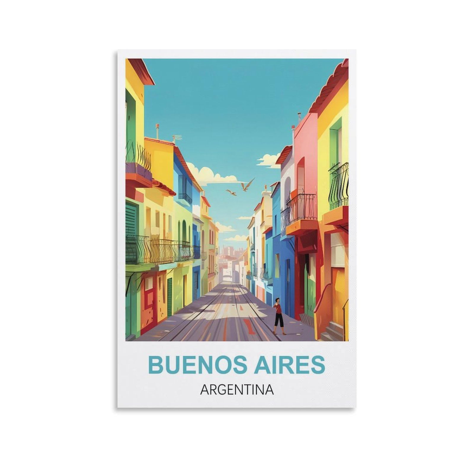 WHCHEEH Buenos Aires Argentina Vintage Travel Posters 16x24inch(40x60cm) Canvas Art Print Wall Art Decor Picture