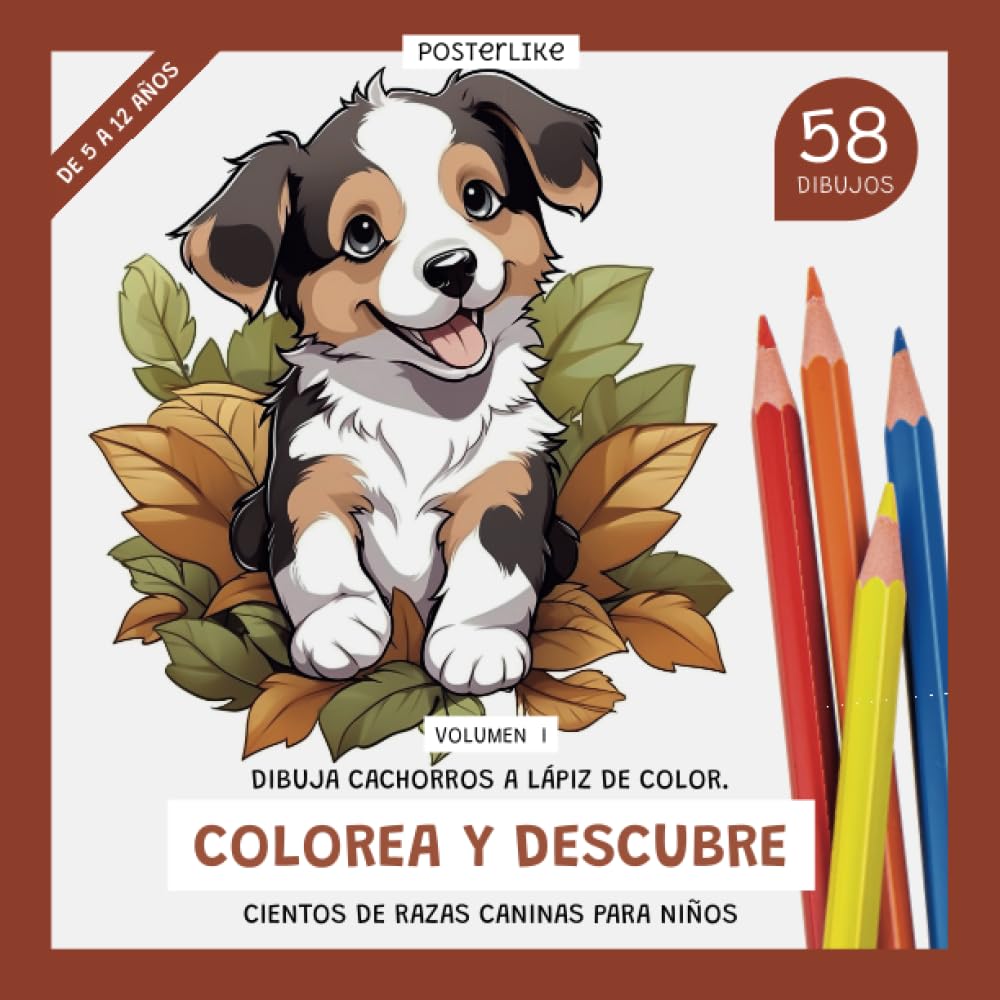Apprendre le dessin de chiots aux crayons de couleur et le coloriage des races canines du monde