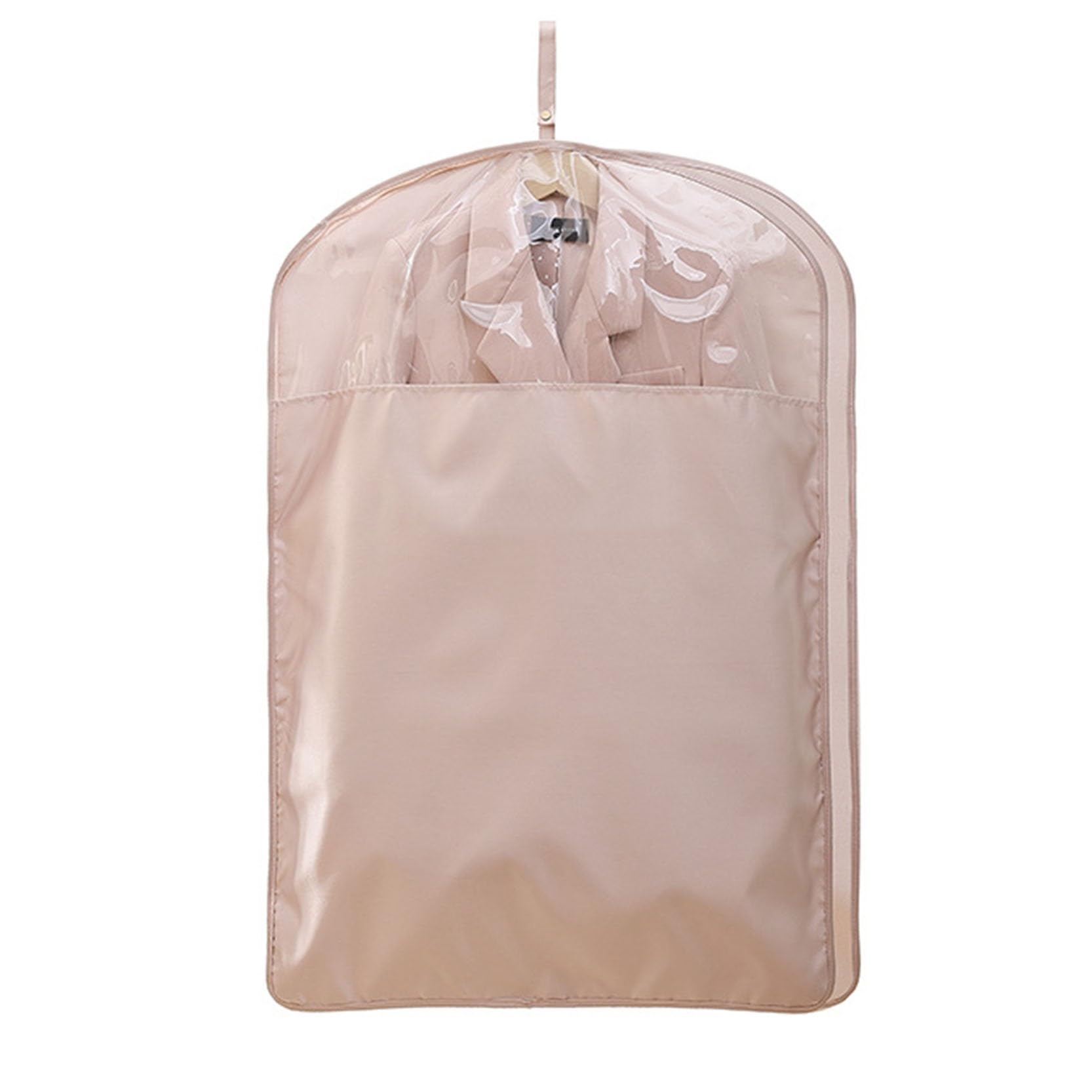 3er-Pack Kleidersäcke, Länge 90–150 cm, transparente Kleidersäcke mit Sichtfenster, staubdichte Schutzhüllen for Mäntel, Anzüge und Jacken(Pink,59x130cm)
