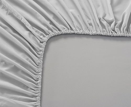 Miniatura 10 de Sábana bajera ajustable de 800 hilos, 100% algodón puro, de calidad de sábana bajera de bolsillo profundo de hasta 19 pulgadas, resistente a las