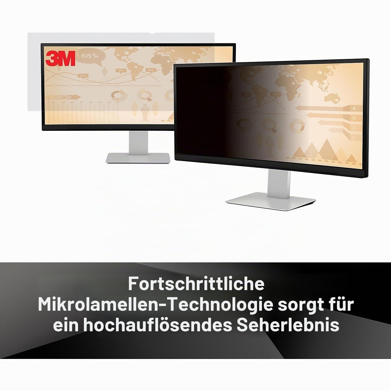 3M Blickschutzfilter für 23,8 Zoll Vollbild-Monitor, Polyester, mit Comply Magnetbefestigungssystem, 16:9, PF238W9EM