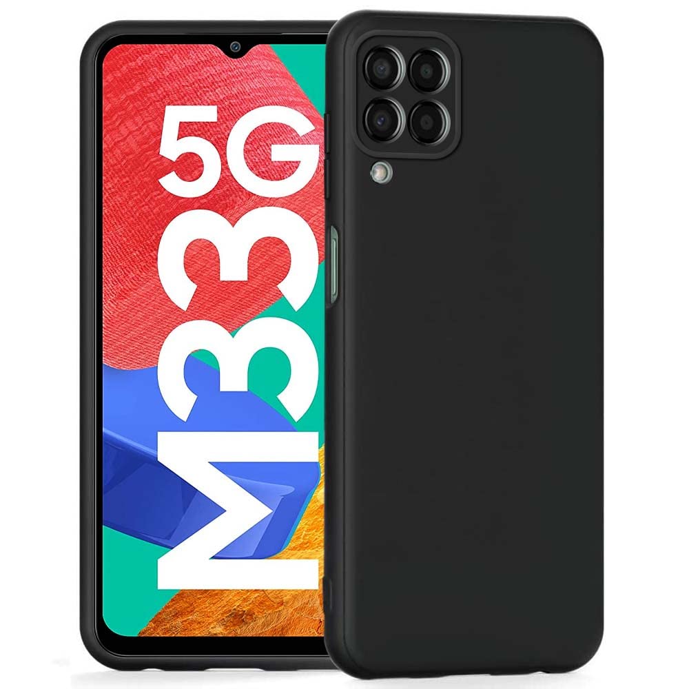 WOW IMAGINE Ultra Slim Soft Rubberised Back Cover Case for Samsung Galaxy M33 5G | Inner Velvet Fabric Lining | Matte Silicone Flexible Camera Protection Back Case – Black (B09XVCH6H8) Amazon Price History, Amazon Price Tracker