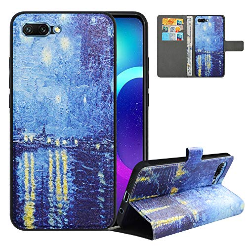 LFDZ Coque Honor 10,Portefeuille Coque Huawei Honor 10 en [RFID Blocage],Détachable Housse en Premium PU Cuir Wallet Flip Case Cover Etui pour Huawei Honor 10,Starry Night