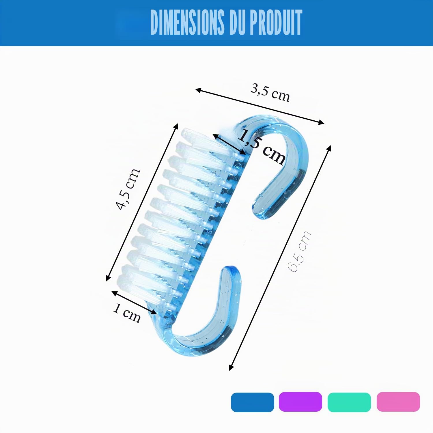 24 Pièces Brosse à Ongles, Brosse de Nettoyage à la Main pour Récurer Les Ongle Brosses à Ongles, Outil de Nettoyage pour Nail Art