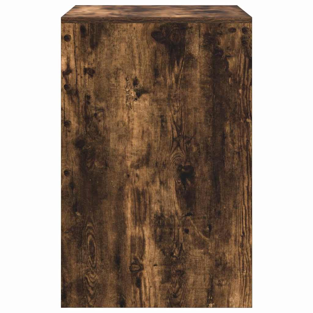 Scrivania affumicatura 60 x 50 x 76 cm, materiale in legno, computer compatto e ufficio desk, design moderno per la casa, con ripiano per lavorare in modo efficiente