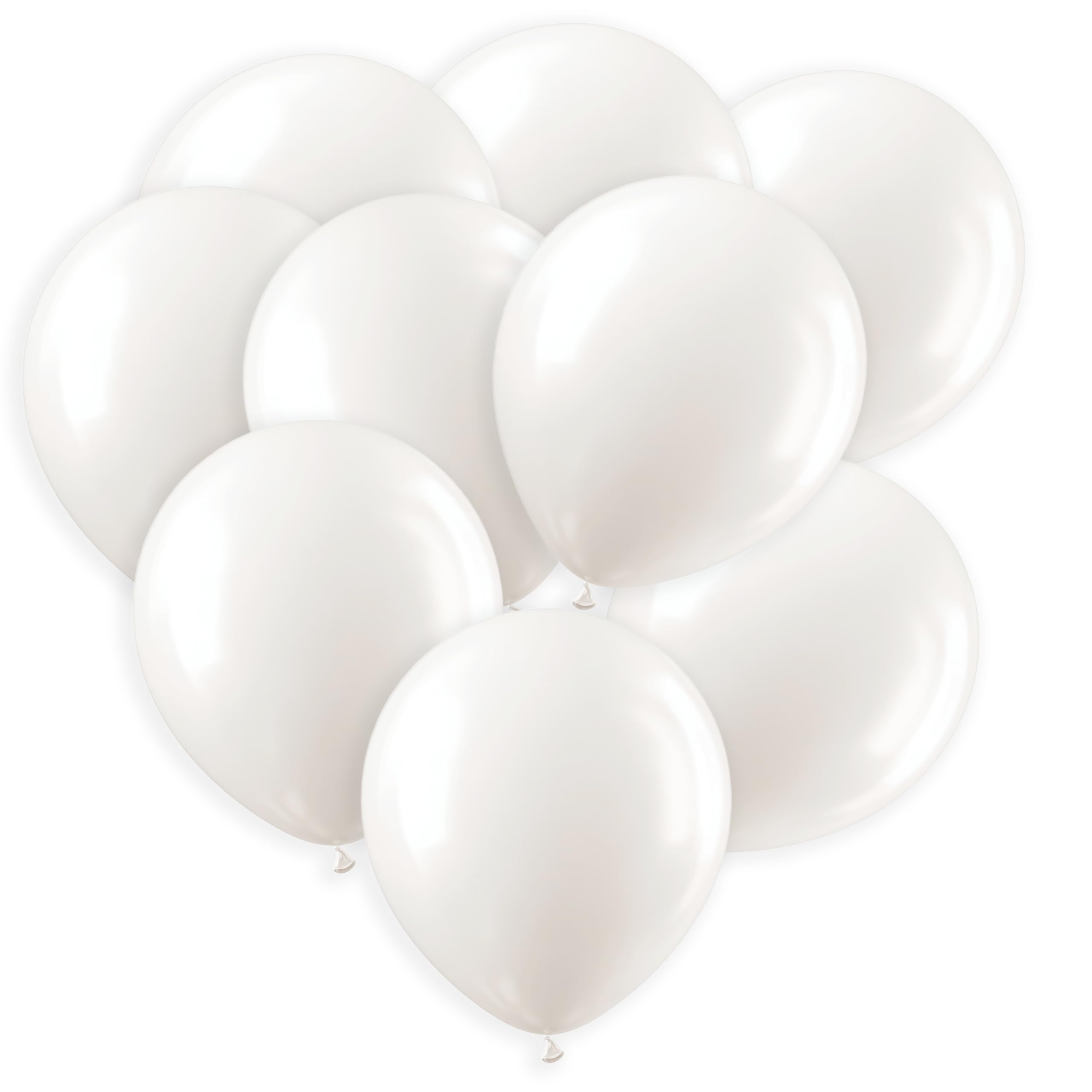White Balloons 50 Pack, 12 Inch White Latex Balloons For Birthdays, Weddings, Baby Showers, Holidays