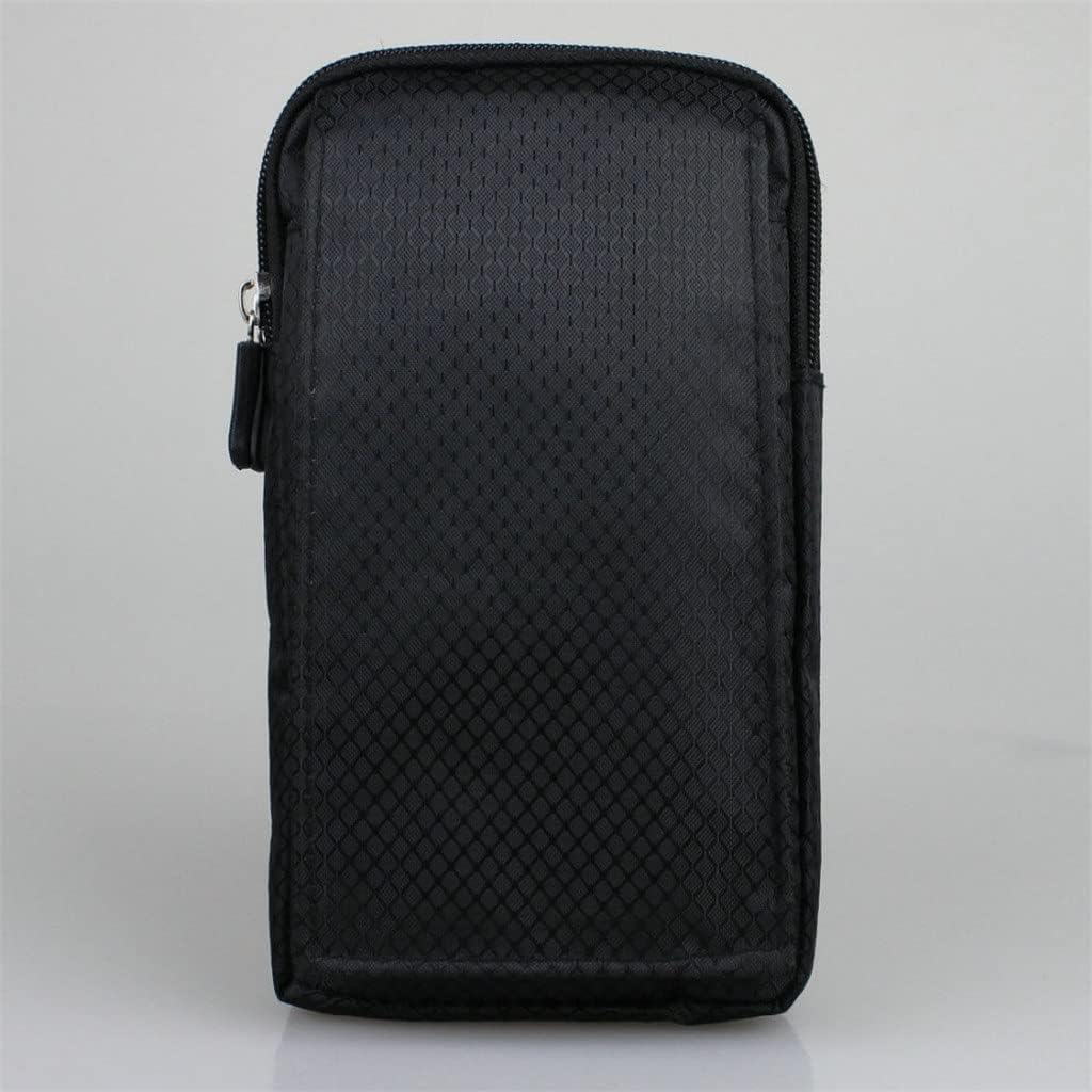 Waterproof Cellphone Nylon Pouch Belt Waist Bag Zip 3 Pocket Holster 6.6 inch