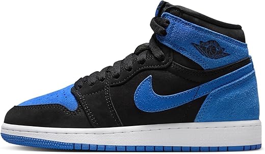Jordan Big Kid's Air 1 Retro High OG Black/Royal Blue-White (FD1437 042) - 7
