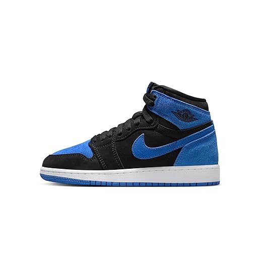 Jordan Big Kid's Air 1 Retro High OG Black/Royal Blue-White (FD1437 042) - 7