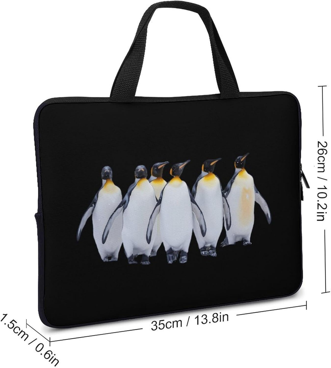 Penguins Cute Laptop Bag Computer Case Lightweight Work Bags Briefcase Handbags for Women Men image 3