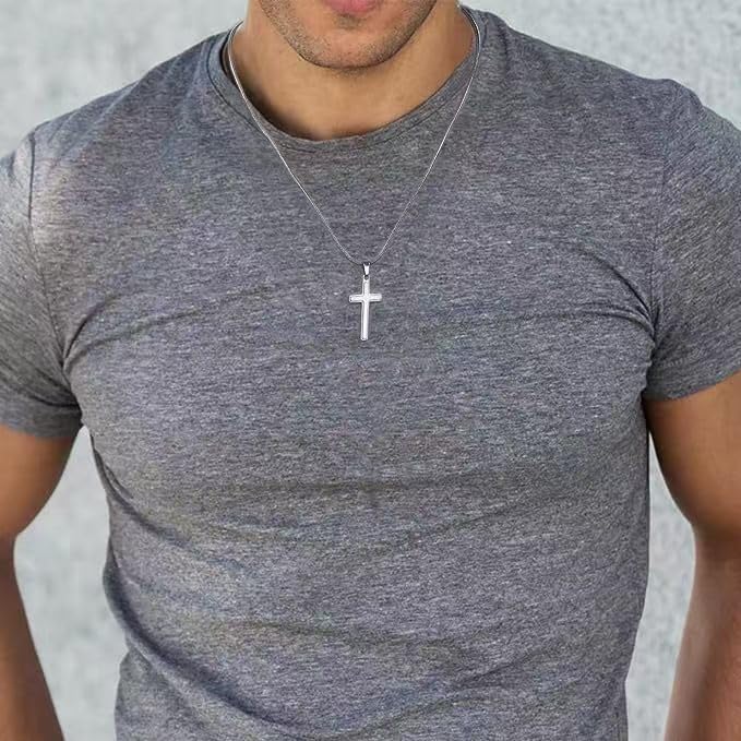 Cross Necklace for Son, To My Son Necklace from Mom and Dad, Christmas Gifts with Message Card and Box - Image 5