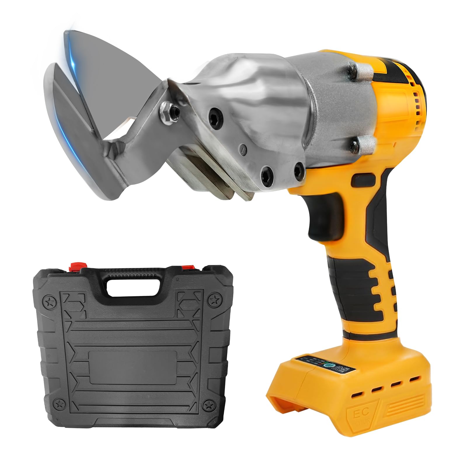 Cordless Sheet Metal Shear Brushless Fit for Dewalt 20V Battery, Cordless Electric Scissors with 360° Rotating Head Max 2mm Shear Thickness for Cutting Steel Iron (No Battery)