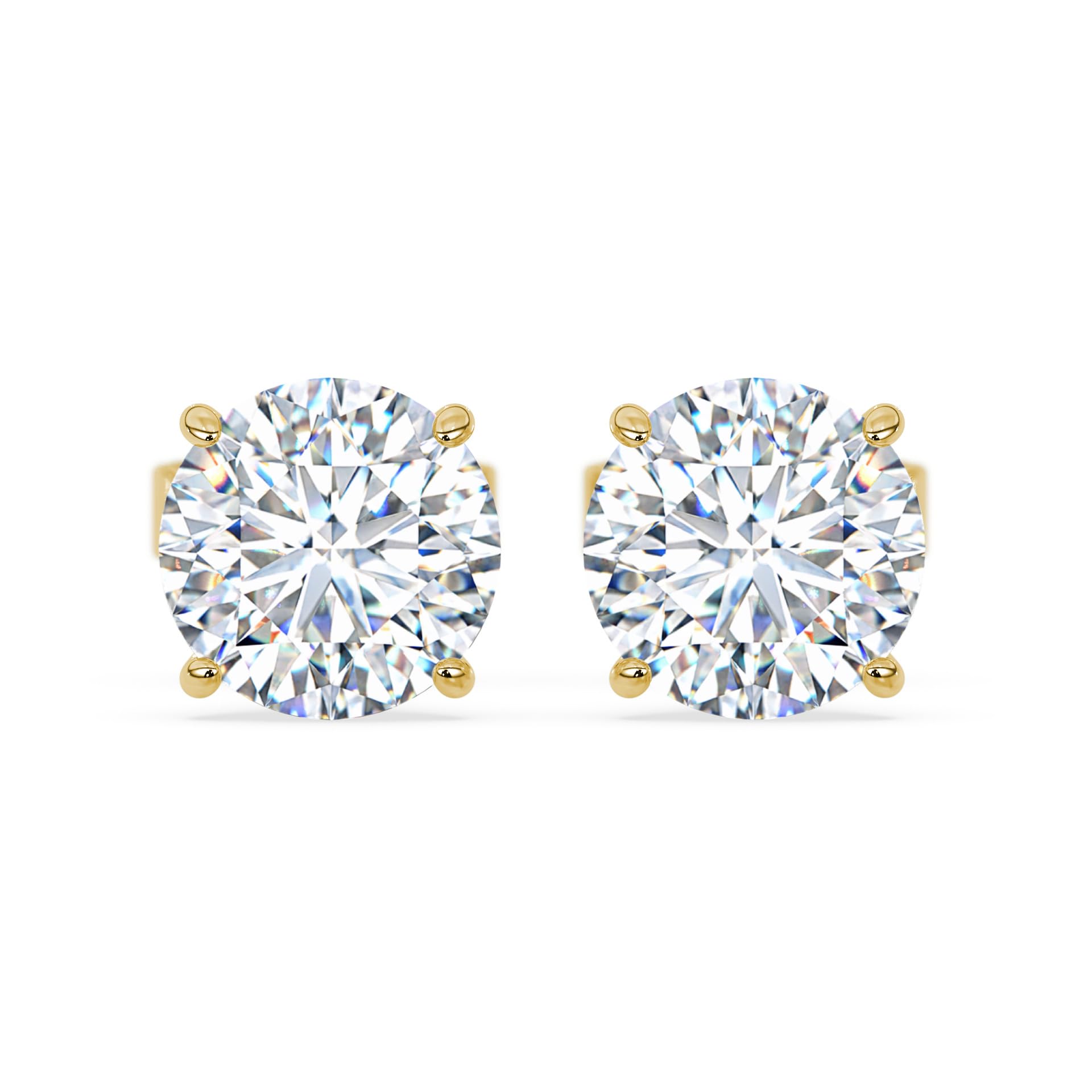 1 to 16 Carat 14K White Gold IGI Certified LAB GROWN Diamond Stud Earrings