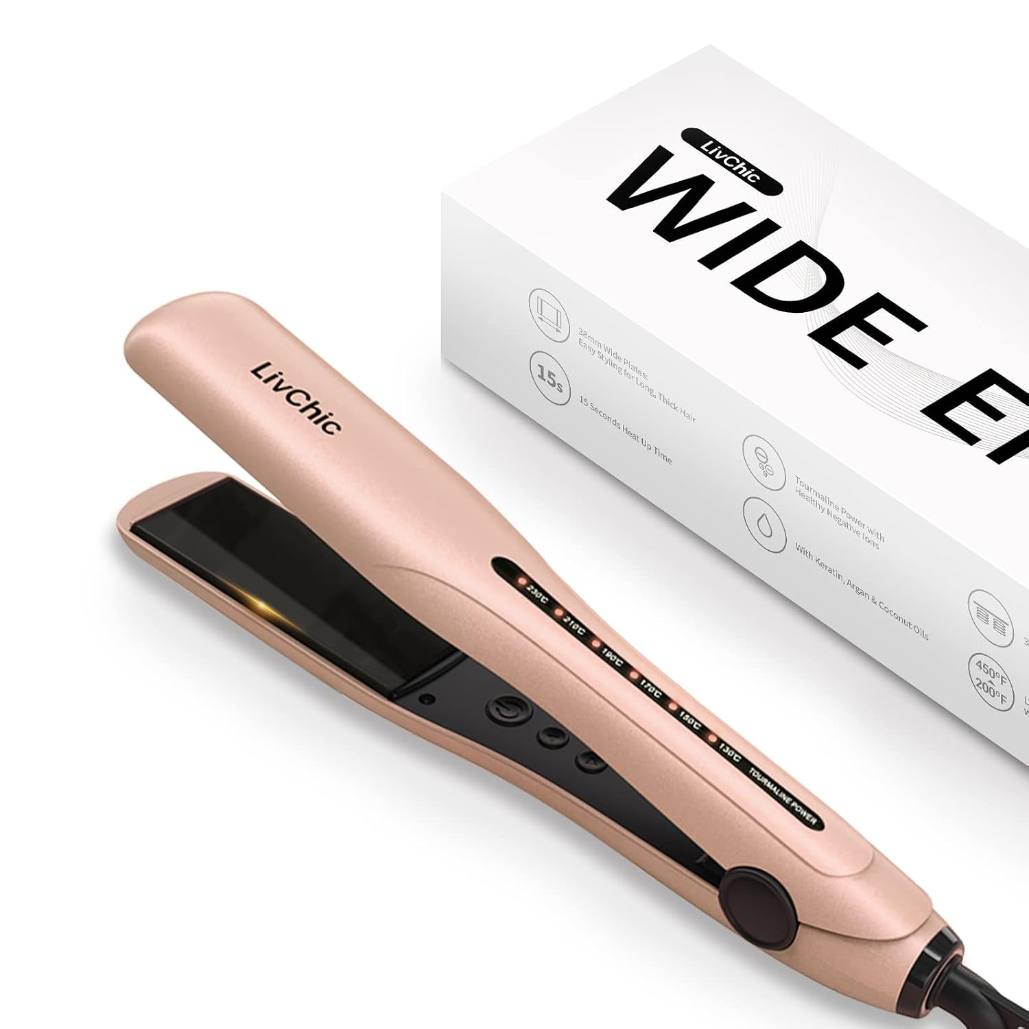 Hair Straightener for Thick Hair, LivChic Wide Enough Flat Iron 1.5 Inch Hair Straightener Professional 15s Instant Heatin... - Review, Price and Buying Guide