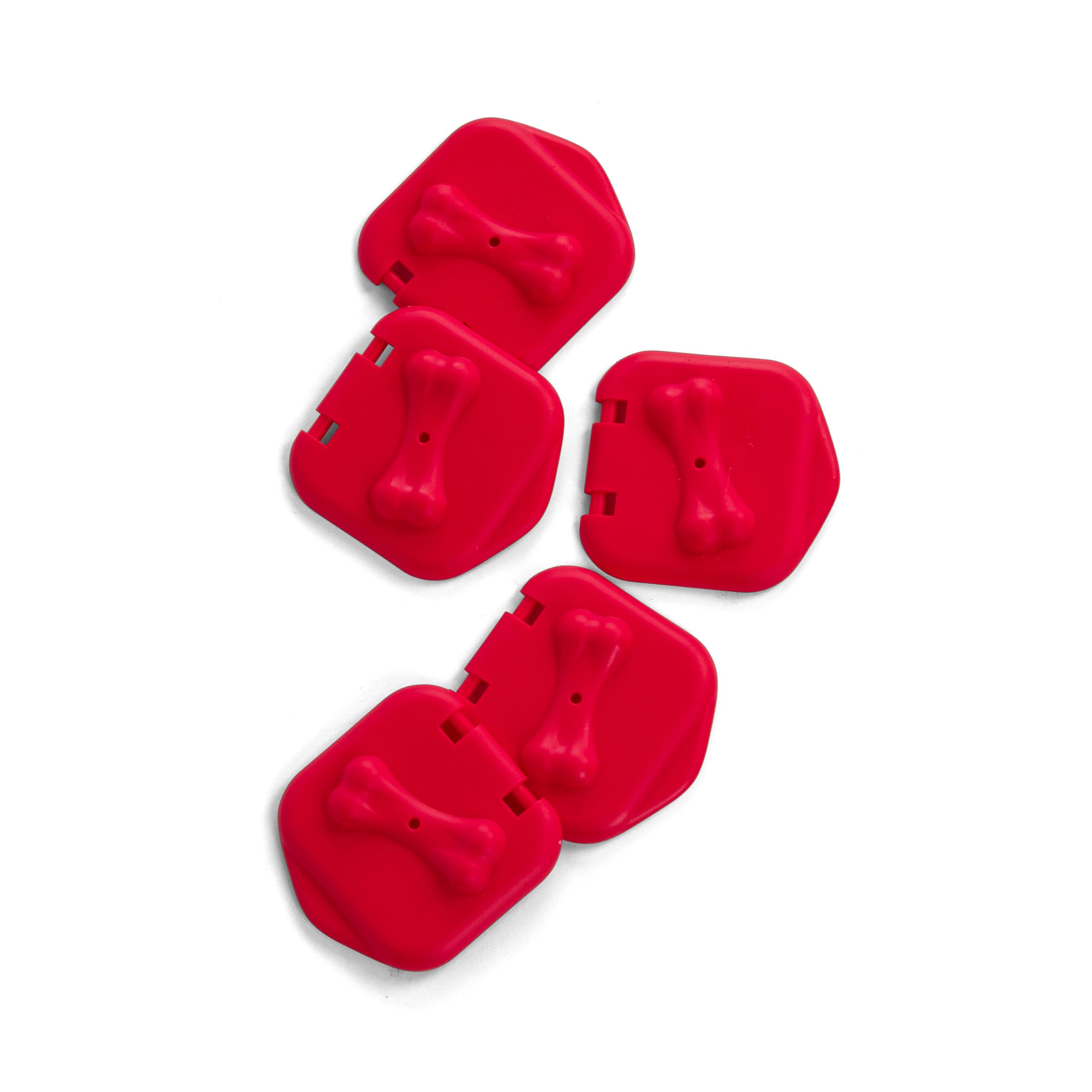 Outward Hound by Nina Ottosson Extra Doors for Dog Brick Interactive Dog Puzzle - 5 Pack, Red