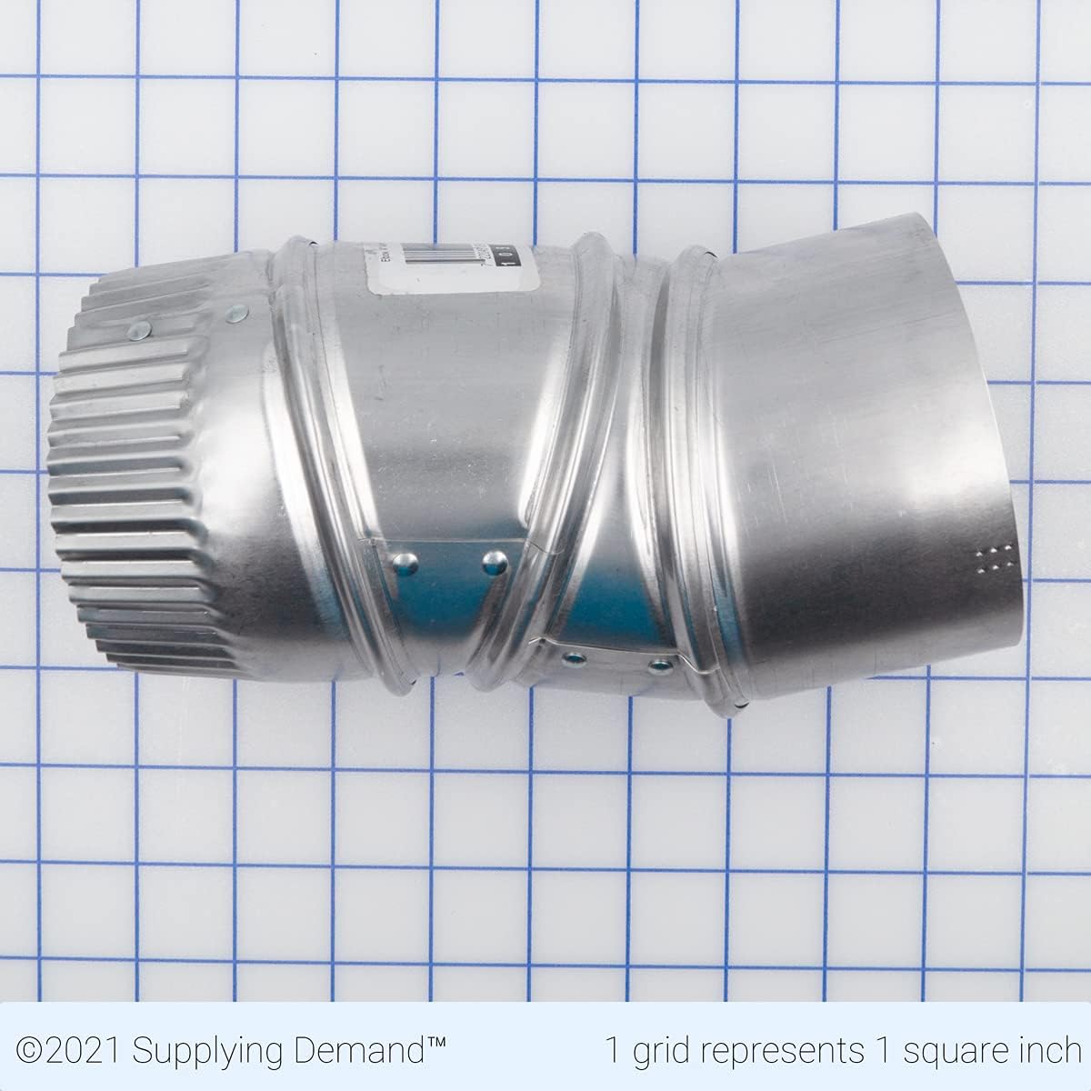 Supplying Demand 60643 4 Inch 90 Degree Adjustable Aluminum Dryer Vent Duct Elbow (Pack of 2)