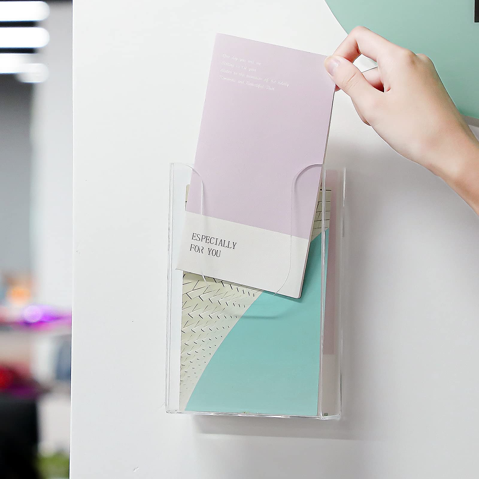 2x Magnetische Broschürenhalter Aus Acryl - Unsichtbare Präsentation