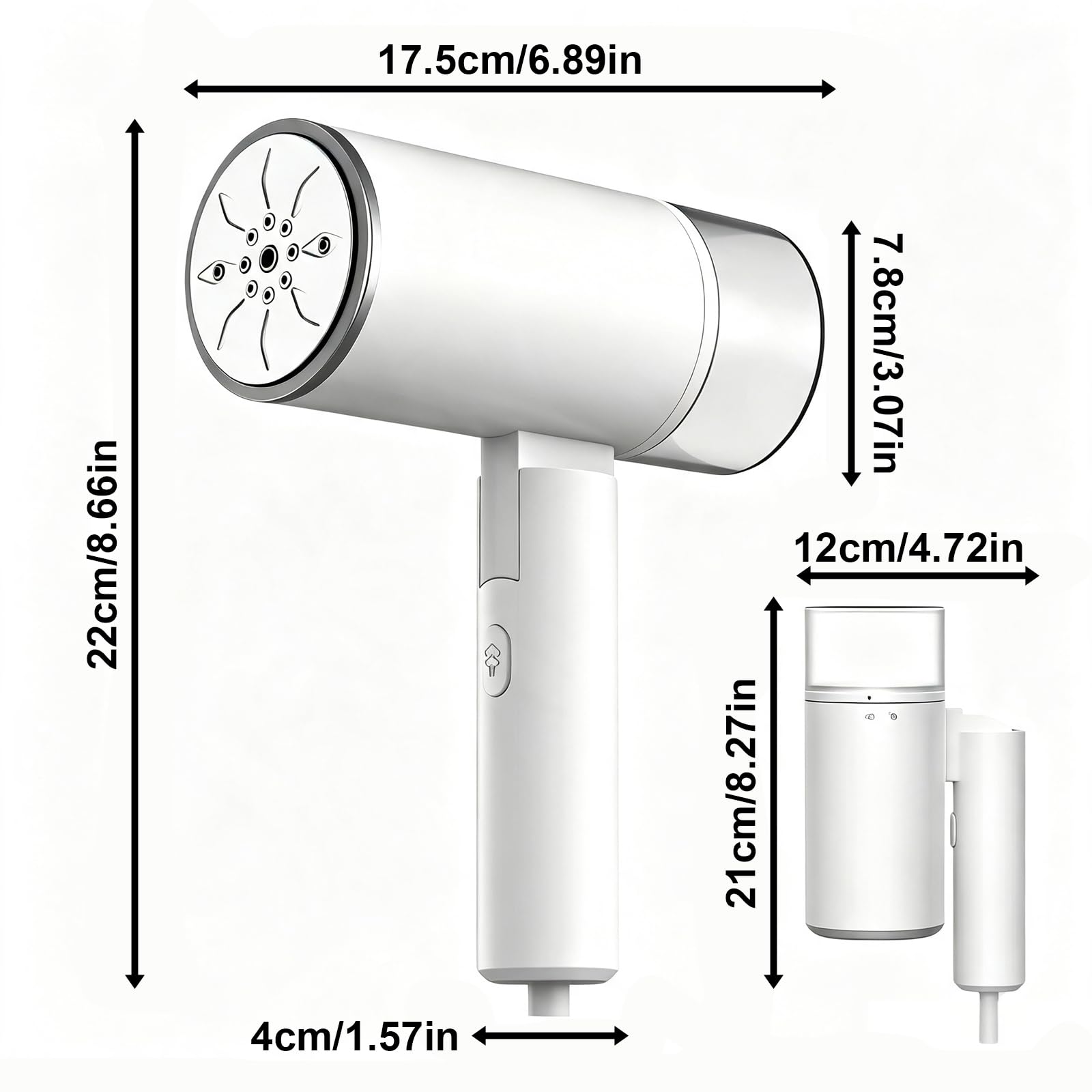 Stiratrice portatile manuale con serbatoio acqua rimovibile da 200 ml