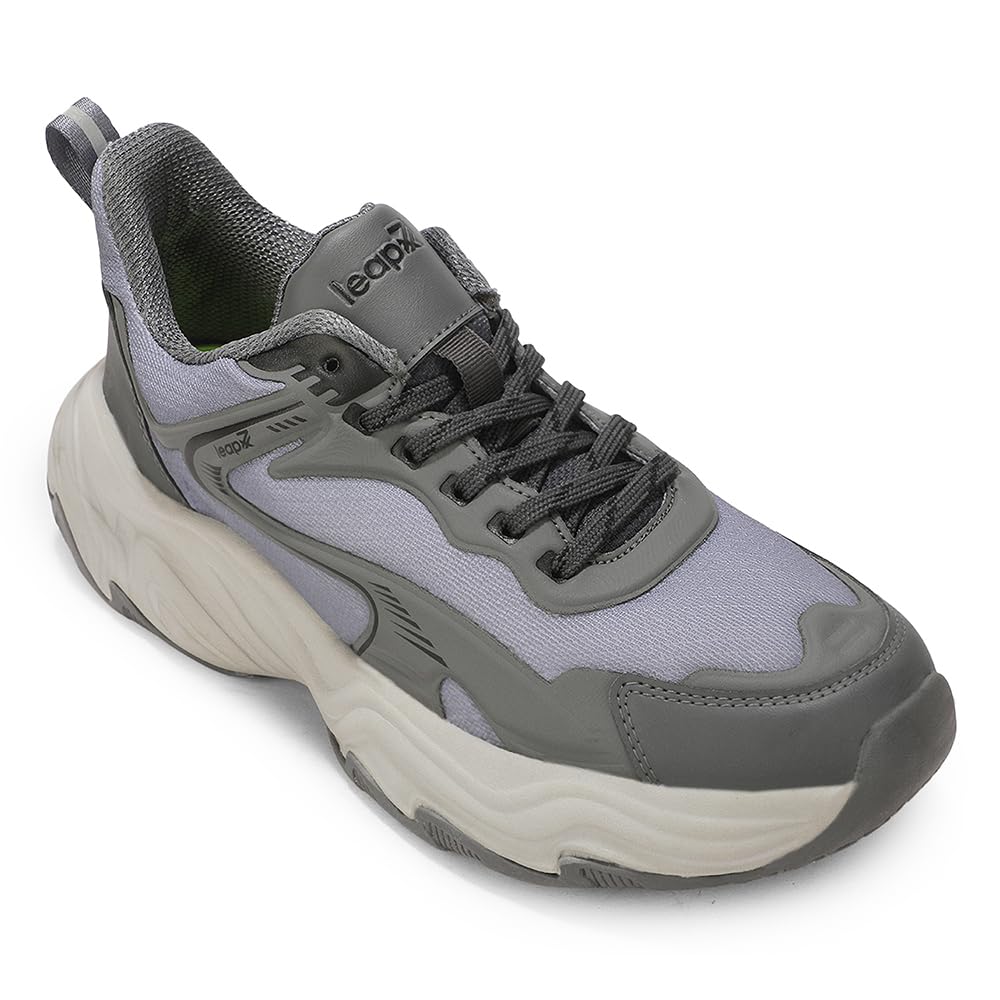 Liberty LEAP7X XYLOZ-1E D.Grey Sports Lacing Running Shoes for Men - 43-image-48