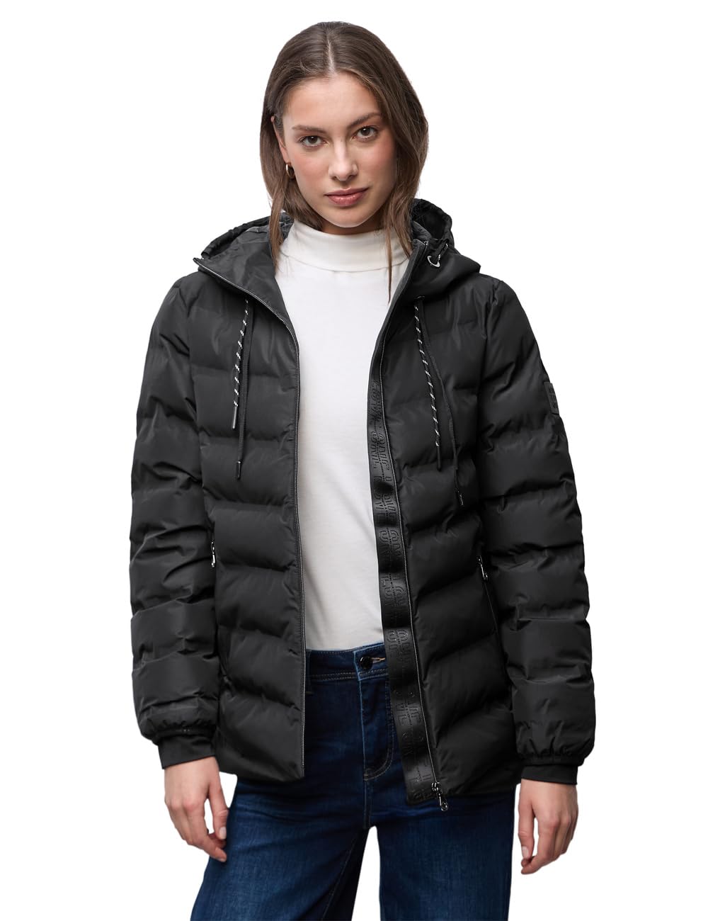 Street One Allwetterjacke Short padded Jkt w. Glued Quil:Kurze Damenjacke Kapuze mit Tunnelzug Seitliche Taschen mit Zipper Langarm mit soften Bündchen