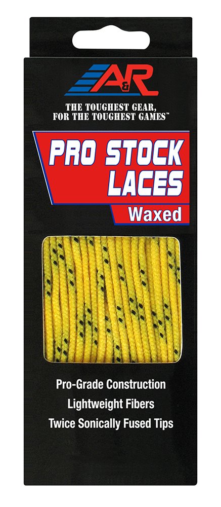 A&R Sports Pro-Stock Laces Yellow 108" - Waxed