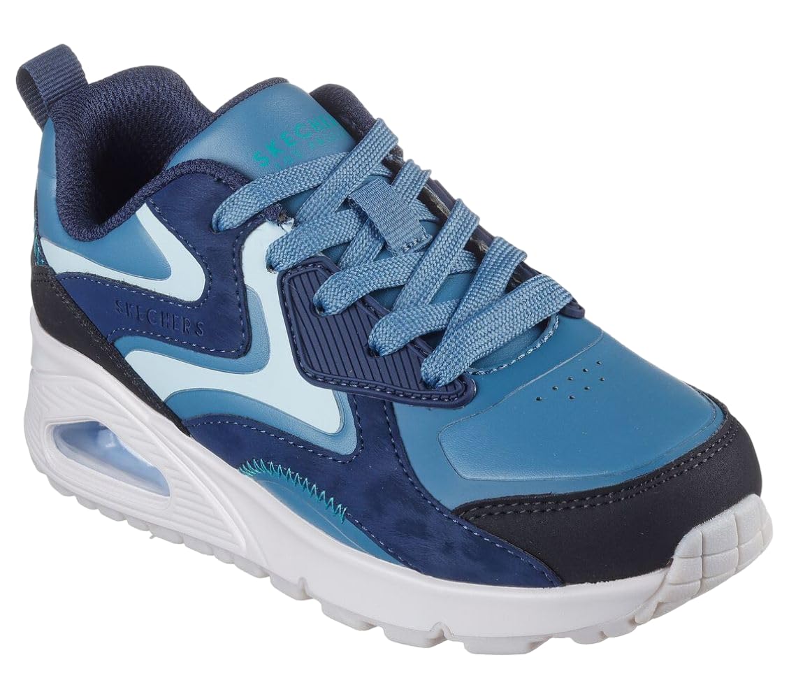 Skechers Boys Uno Gen1 Color Surge Sneaker, Navy Black, 2 UK