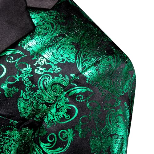 Image of Barry. Wang Men's Sport Coats & Blazers Flower Suit Jacket 1 Button Paisley Tuxedo Mardi Gras Carnival Parade Gift