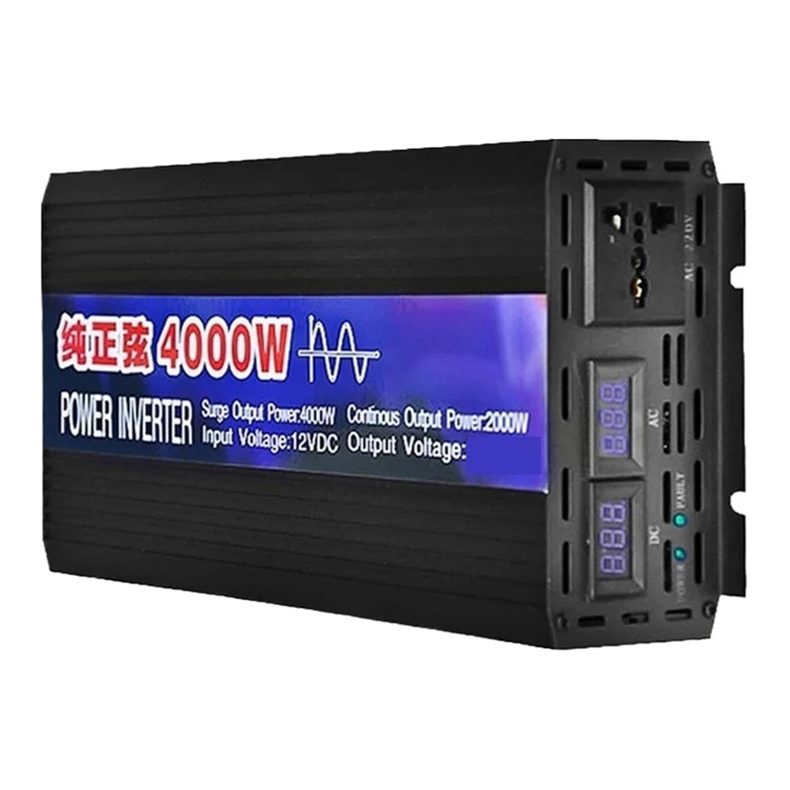 Inversor De Onda Sinusoidal Pura De 4000W, 3000W, 2600W, 2000W, 1600W, 1000W, CC De 12V A CA De 60Hz, Inversor De Coche De Potencia(2000W)