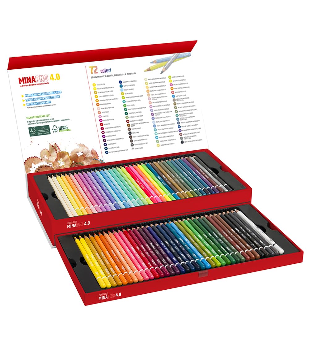 Seven Pastelli Scuola Minapro 4.0 Scatola da 72