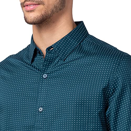 Image of Spykar Men's Slim Fit N /A Full Sleeve Printed Casual Shirts