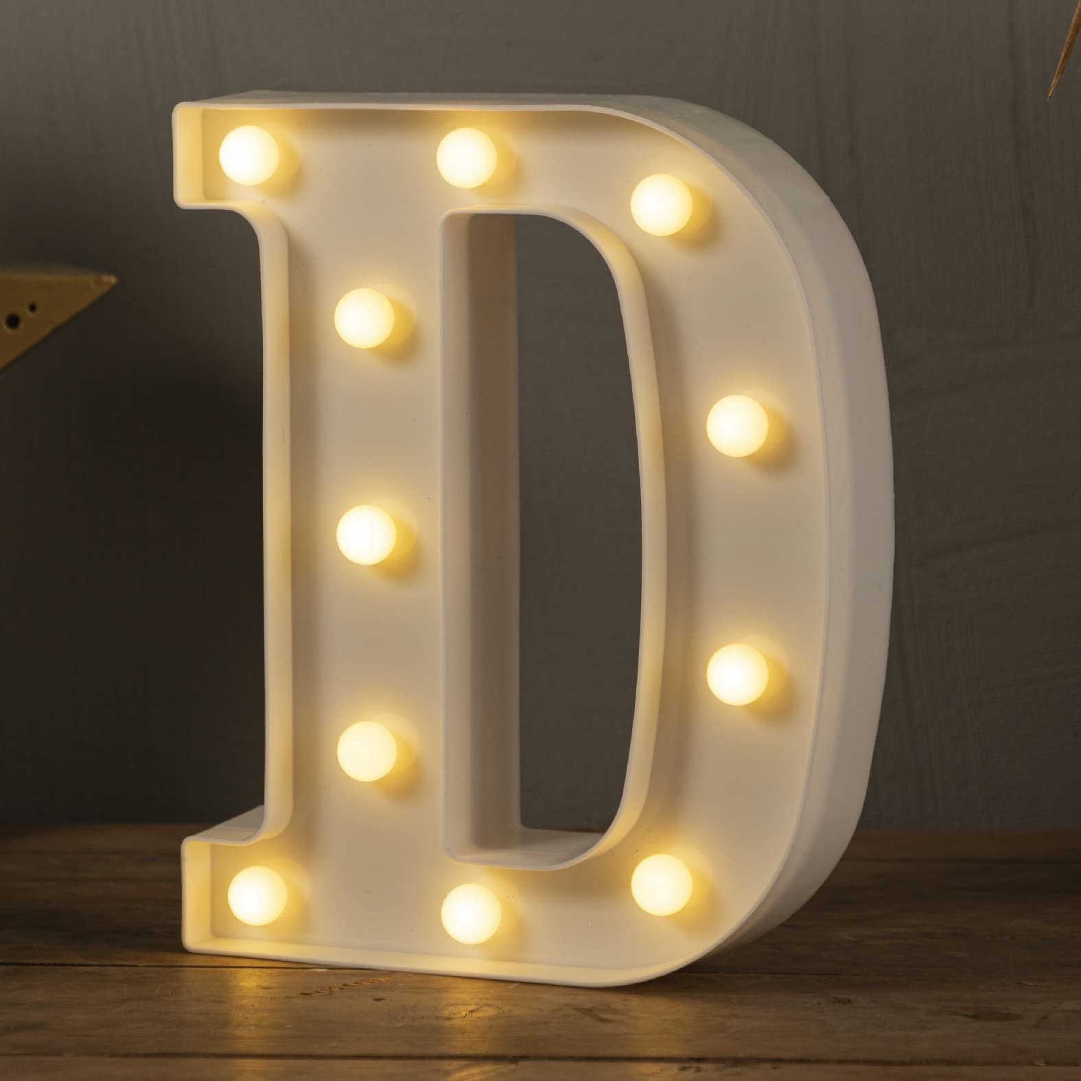 Buy HXWEIYE Light Up Letters D, LED Marquee Letters Lights Sign 26