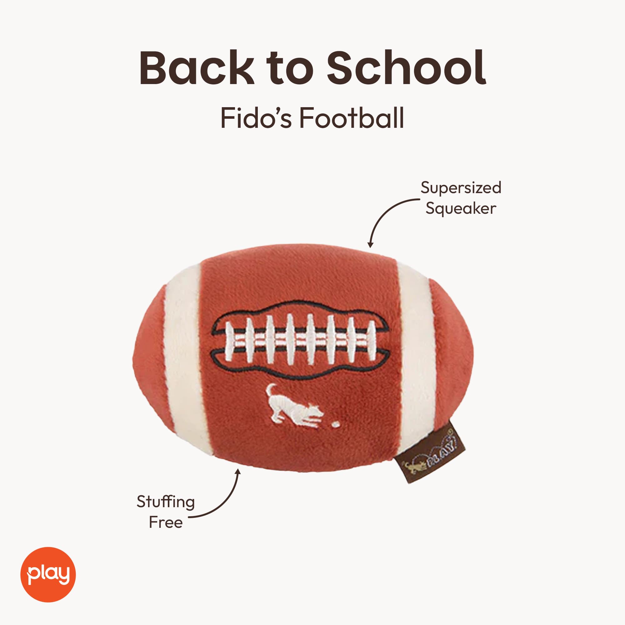 P.L.A.Y. PET LIFESTYLE AND YOU - Pluszowa zabawka dla psa - Back to School Collection - piłka do futbolu