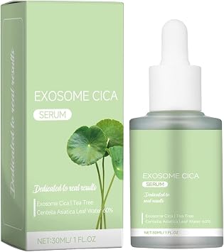Exosome Cica Tea Tree Ampoule,Soothing Facial Serum,Hydrates & Soothes Skin Oil,Improves Uneven Skin Tone for Sensitive