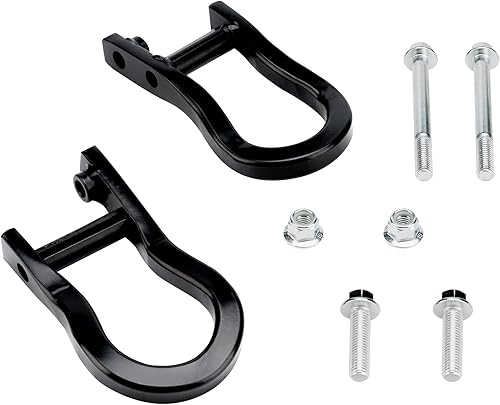 Miniatura 5 de Ganchos de recuperación delanteros 84072463 23236699 19159115 compatibles con Chevy Silverado Sierra 1500 2007-2018, ganchos de remolque negros