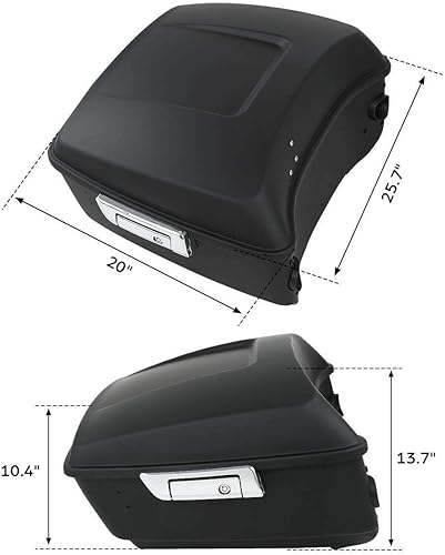 Miniatura 3 de TCMT Paquete King Tour de 13.7 pulgadas, con pestillos traseros de 6.5 pulgadas, aptos para Harley Tour Pak Touring CVO Road King Road Glide Street