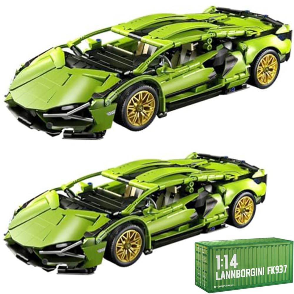 CIJINAY Technik Sports Car Building Blocks Set, Racing Car Building Kits, 1314 PCS MOC Supercar Models for Adult, Construction Vehicle Toys Gift