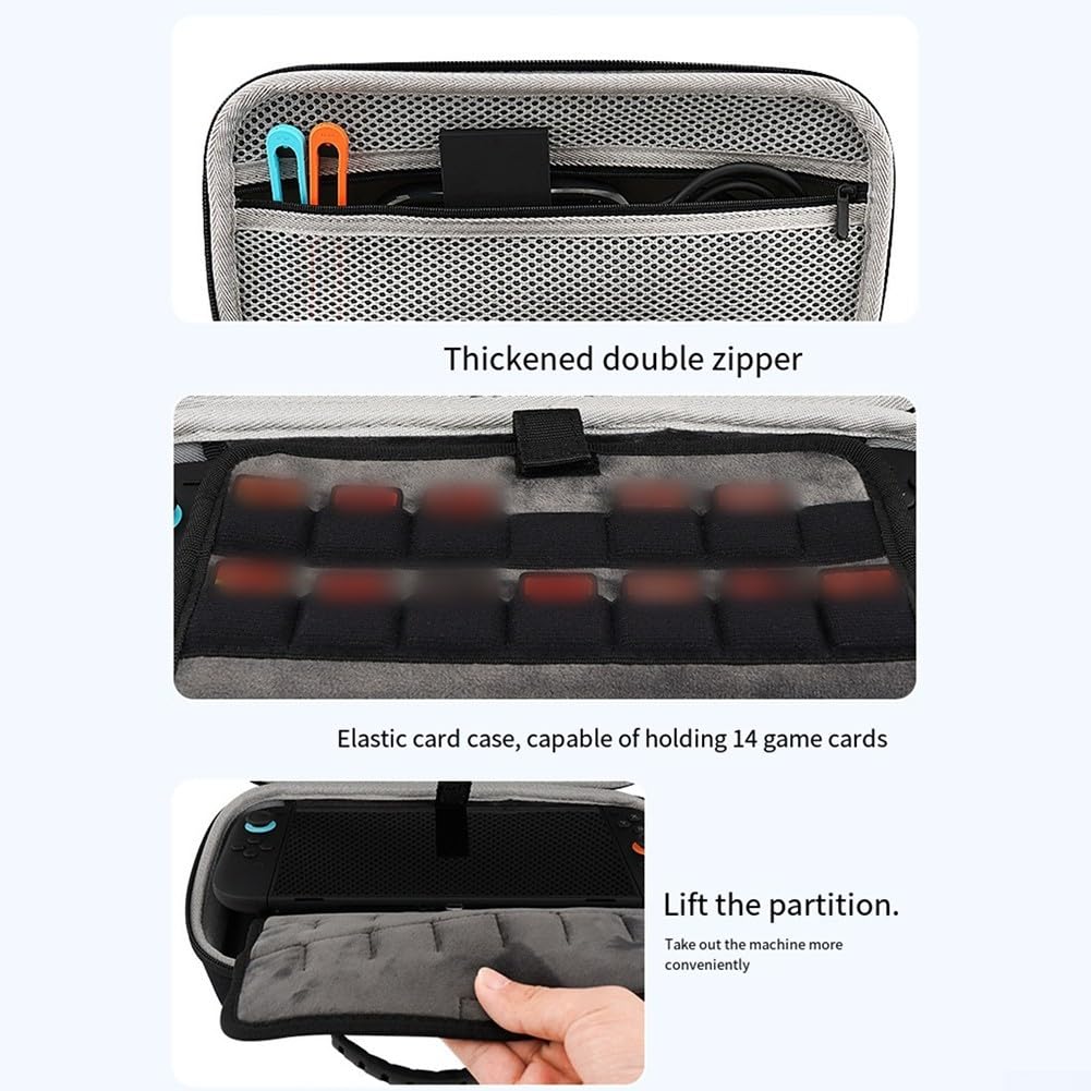 Étui de transport pour Nintendo Switch 2, coque rigide en EVA avec rangement pour manettes, sac de protection de voyage