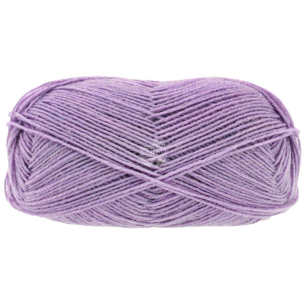 LANA GROSSA Meilenweit 50 g, klassieker, wasmachinebestendig, handbreigaren van 80% scheerwol en 20% polyamide, 50 g wol voor breien en haken, 210 m garen - Paars - 1410