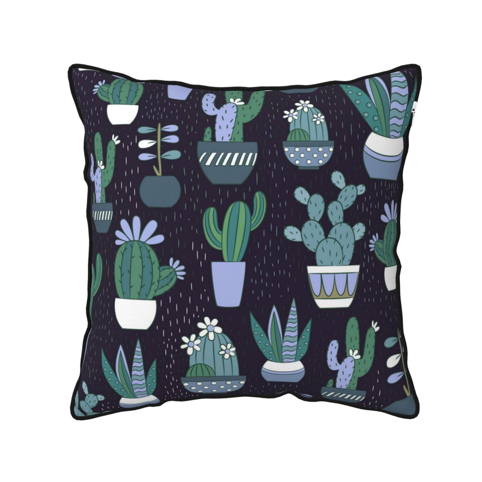 FZGGWYHL Cactus Succulent plant printed Velvet Throw Pillow Cover Pillowcase