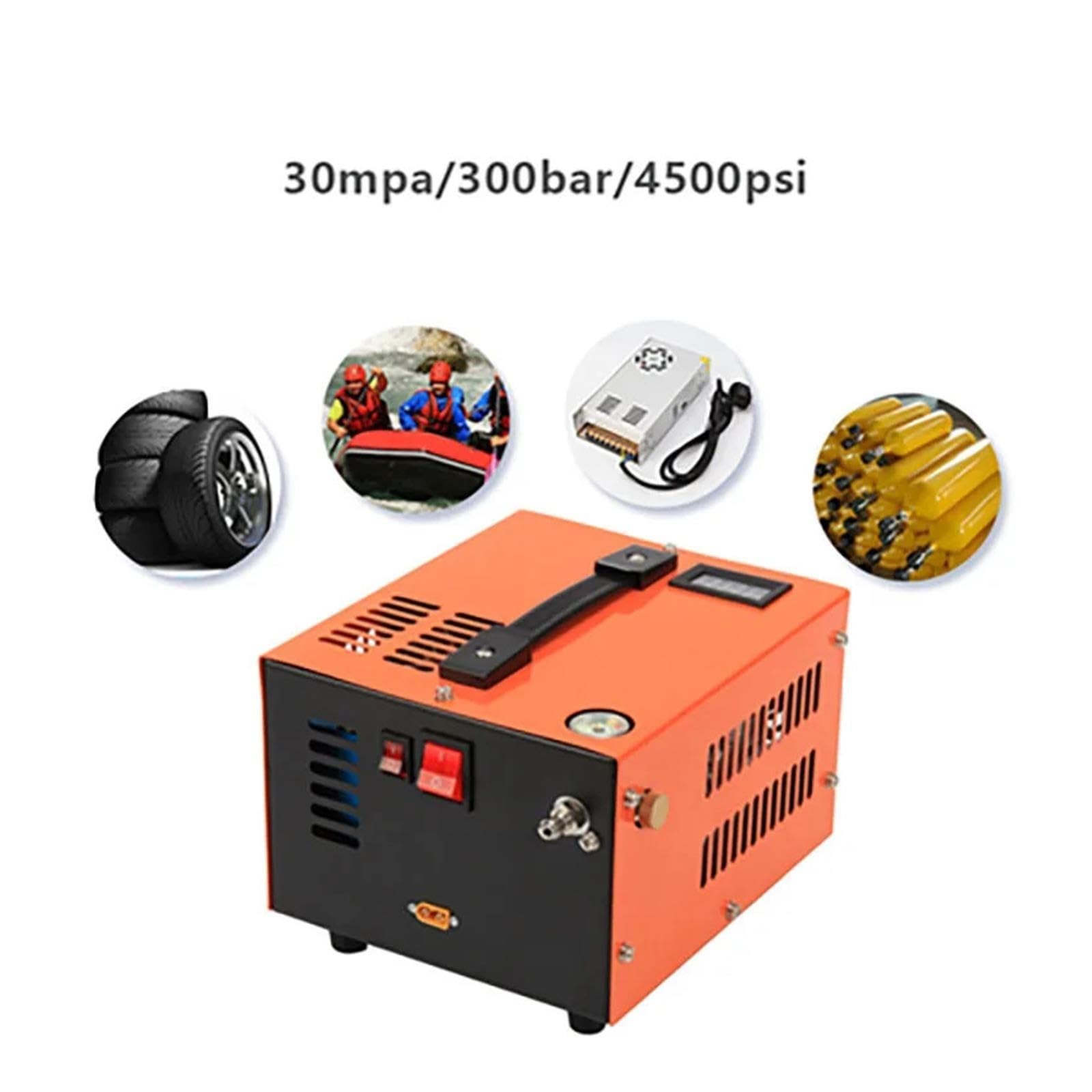 300W 300Bar Hochdruck-Luftpumpe 12/110/220 tragbarer Luftkompressor für Autoreifen-Luftgewehr-Aufblaswerkzeug Für Heimwerker(110)