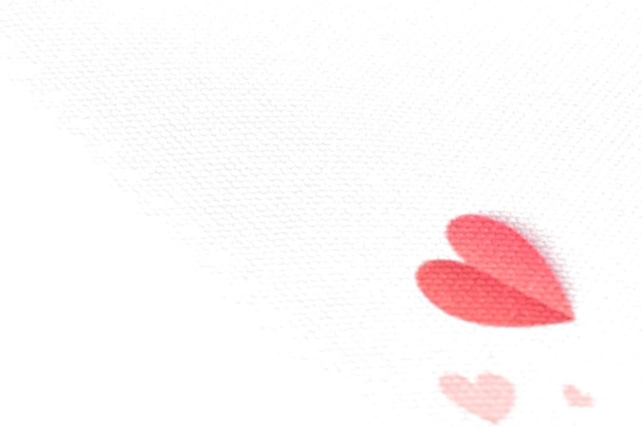 WOOR Valentines Day Pink and Red Hearts Placemats for Dining Table Heat Resistant Kitchen Table Decor Washable Table Mats Set of 6