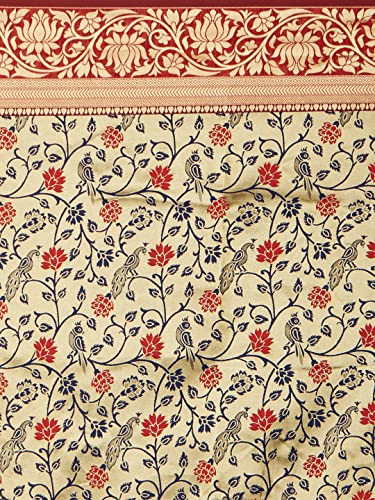 Image of AKHILAM Women's Kanjivaram banarasi silk Woven Design Saree With Unstitched Blouse Piece Saree With Un-Stiched Blouse