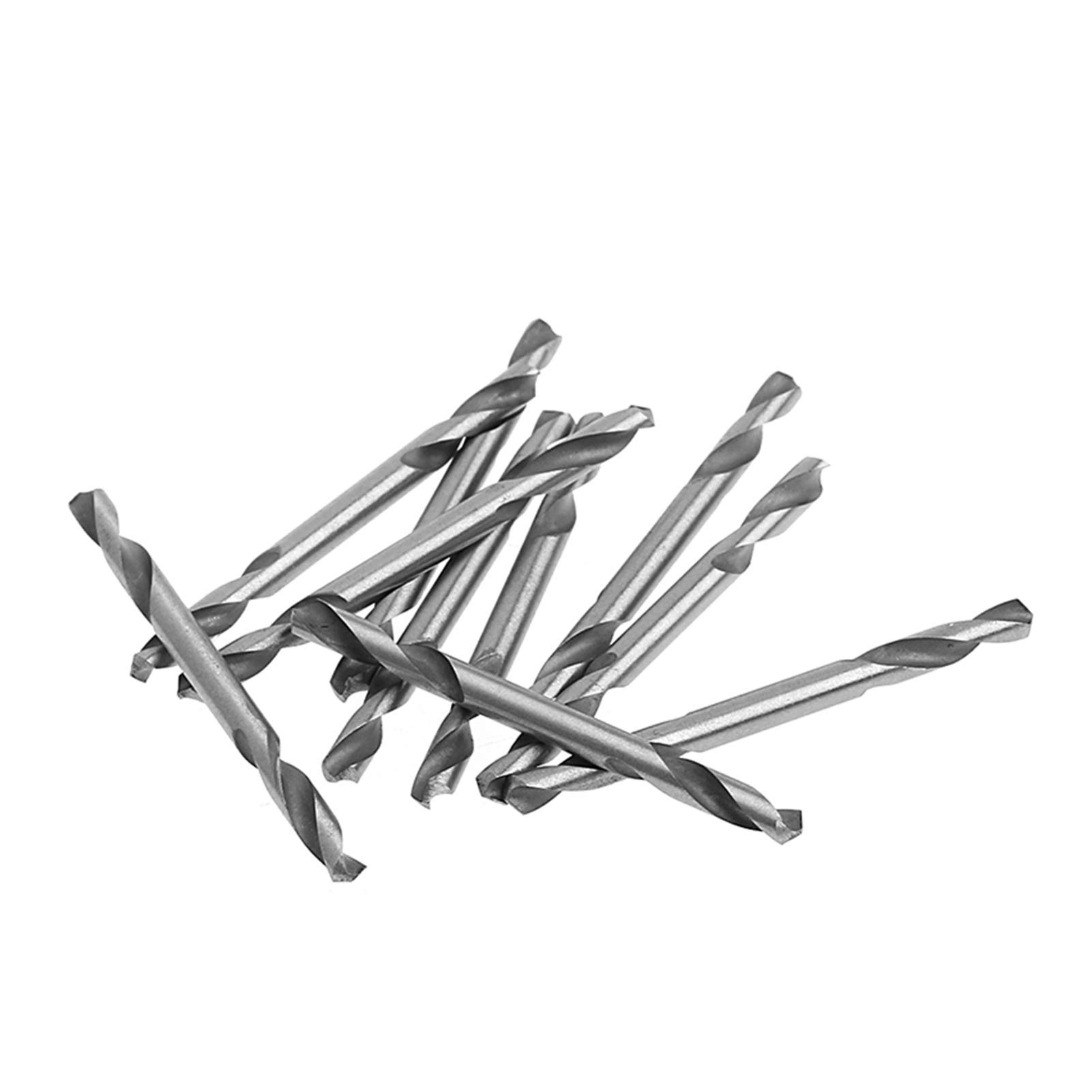 Brocas 10 piezas 3 mm 3,2 mm 3,5 mm 4 mm 4,2 mm 4,5 mm 5,0 mm 5,2 mm HSS Herramientas de perforación de torsión en espiral de doble extremo Juego de brocas Juego de brocas (Diámetro del orificio: 3