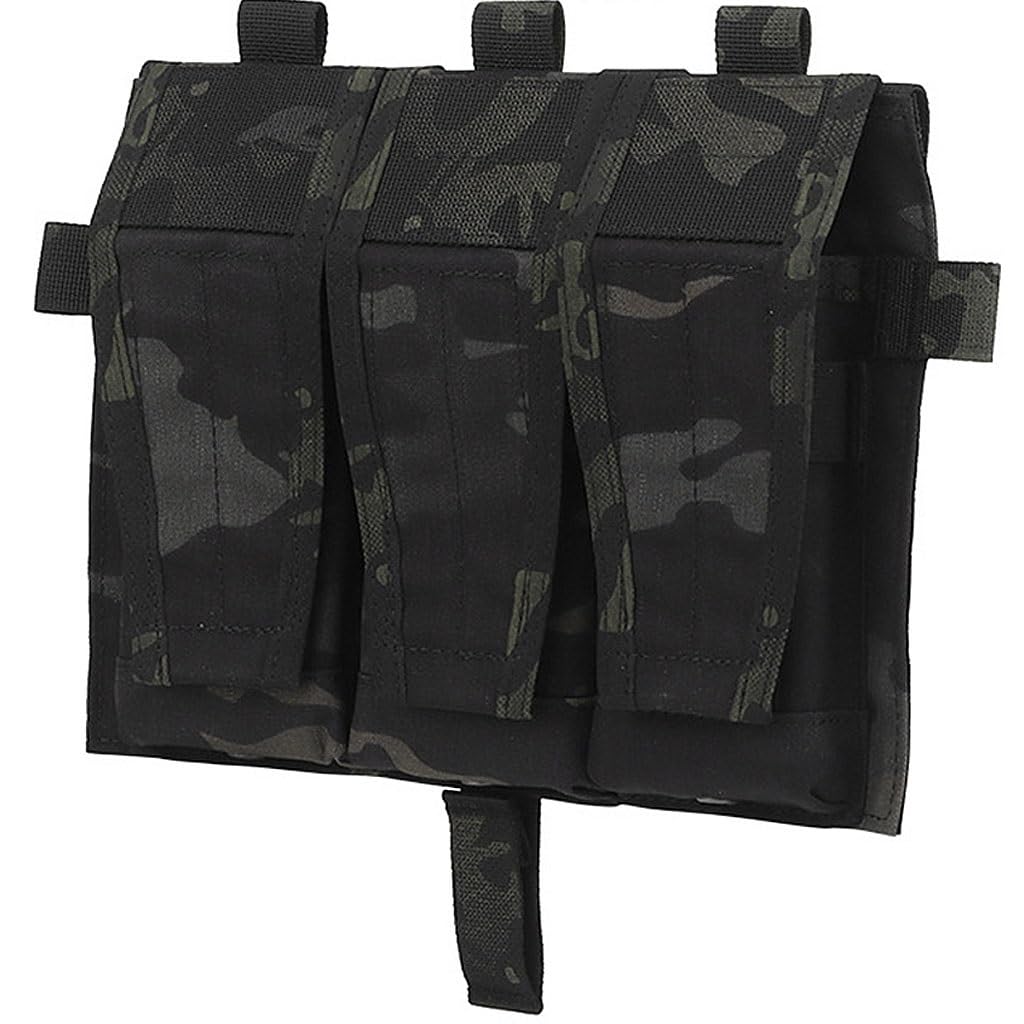 Tactical Mag Pouch MOLLE Triple Pouch M4/5.56 Hunting Vest Detachable Flap Front Bag Plate Carrier Accessories for A.VS S.PC J.PC 2.0