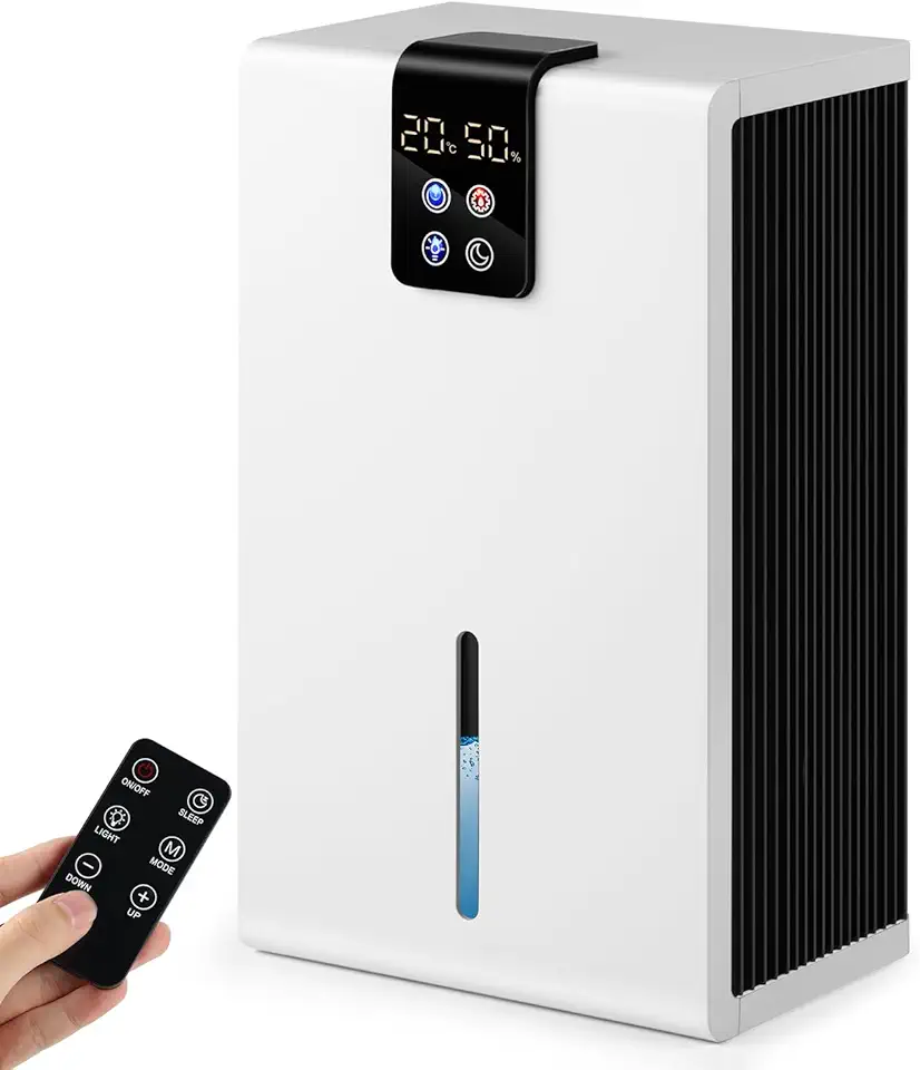 Máquina de Evaporação de Água, 2.8 L Desumidificador de Ar, Desumidificadores de Ampla Faixa de Tensão, Purificador de Ar, Desumidificador Ar Ambiente Elétrico Antiodor