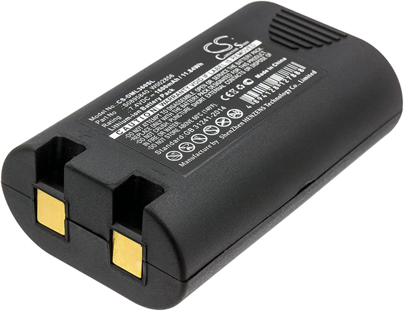 Cameron Sino Battery for 3M PL200, DYMO LabelManager 360D, LabelManager 420P, LM360D, LM420P, R5200, Rhino 4200, Rhino 420P, Rhino 5200, Rhino LM 360D PN:DYMO 1759398, S0895840, W002856 1600mAh